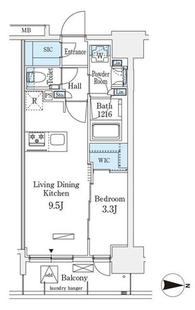 アヴァンカーサ町屋の物件間取画像